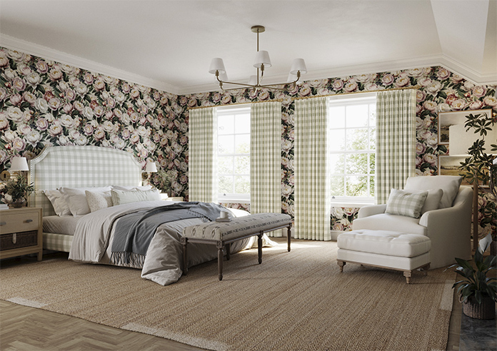 Gingham, Bud Green - Made to Measure Curtains - Image 7
